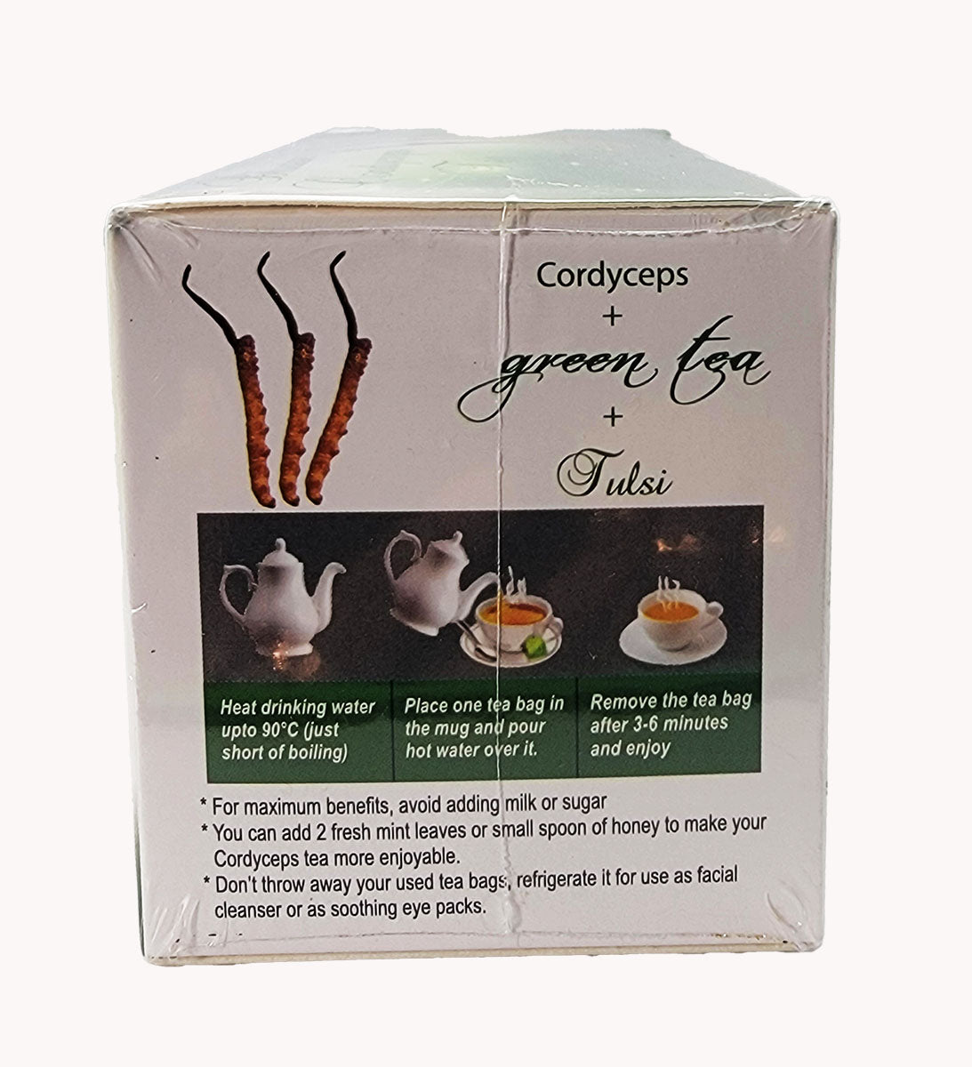 Herbal blended green tea.