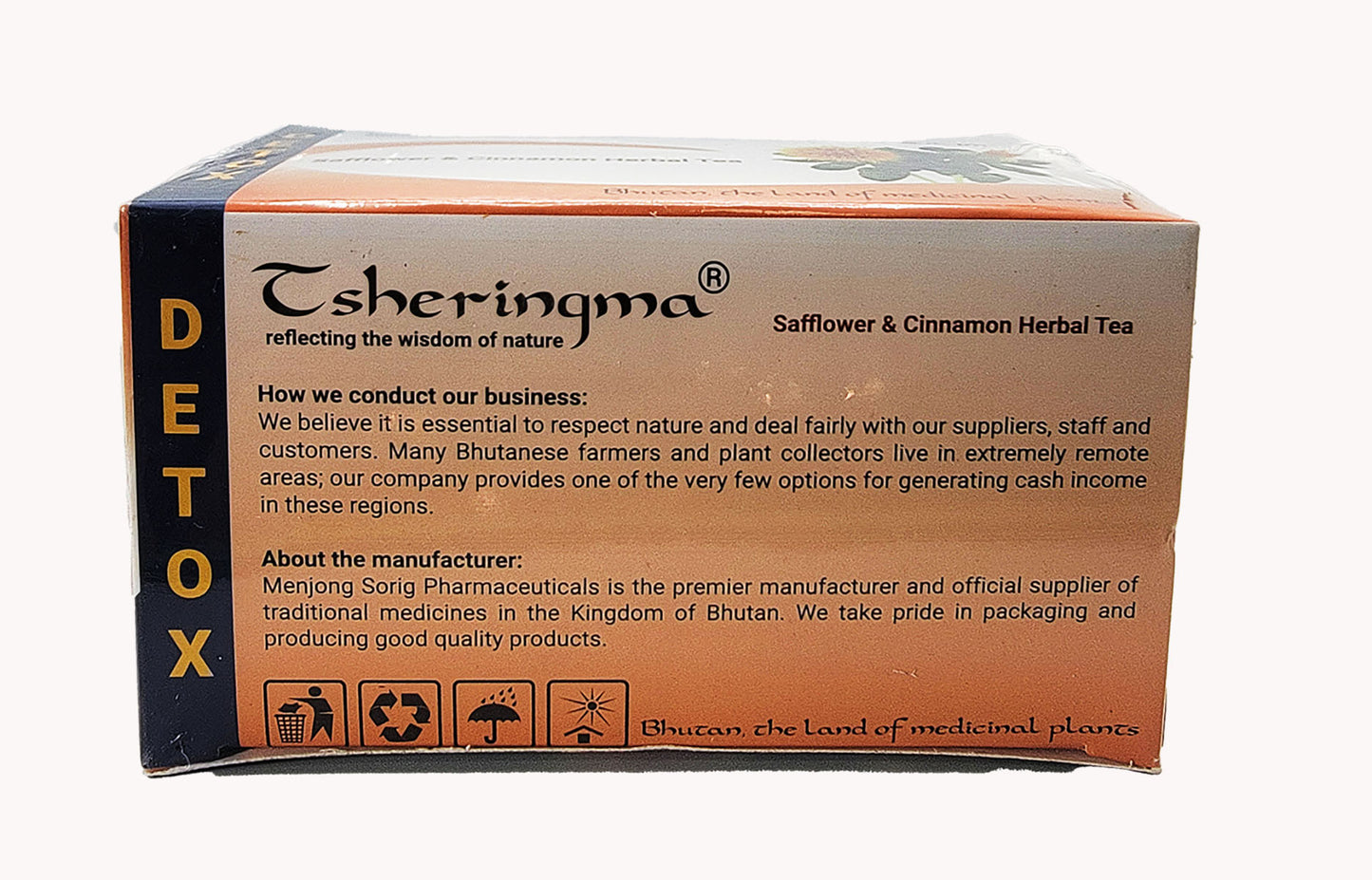 Safflower and Cinnamon herbal tea.