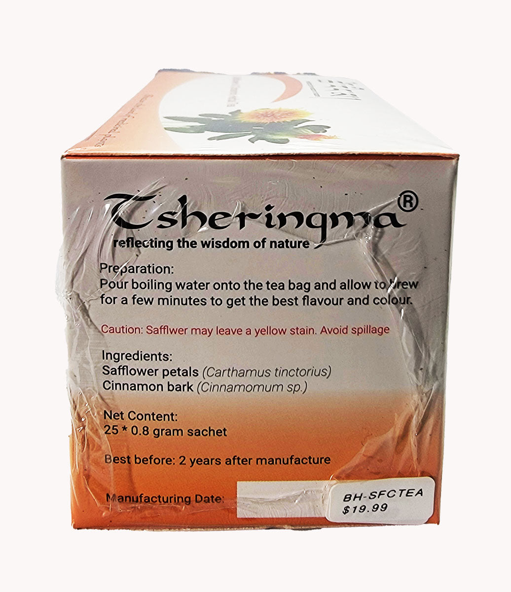 Safflower and Cinnamon herbal tea.