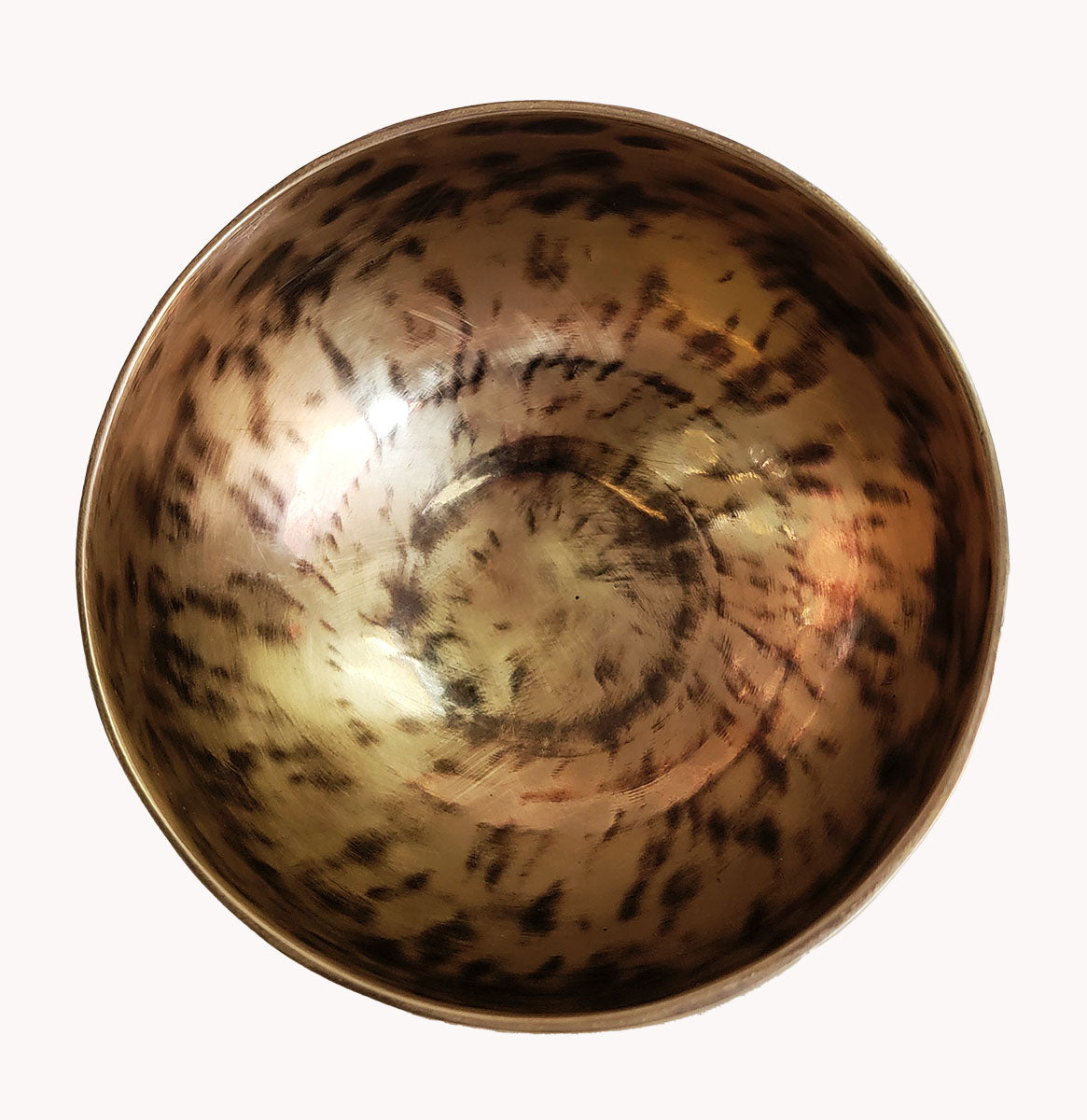 Plain hand beaten singing bowl.