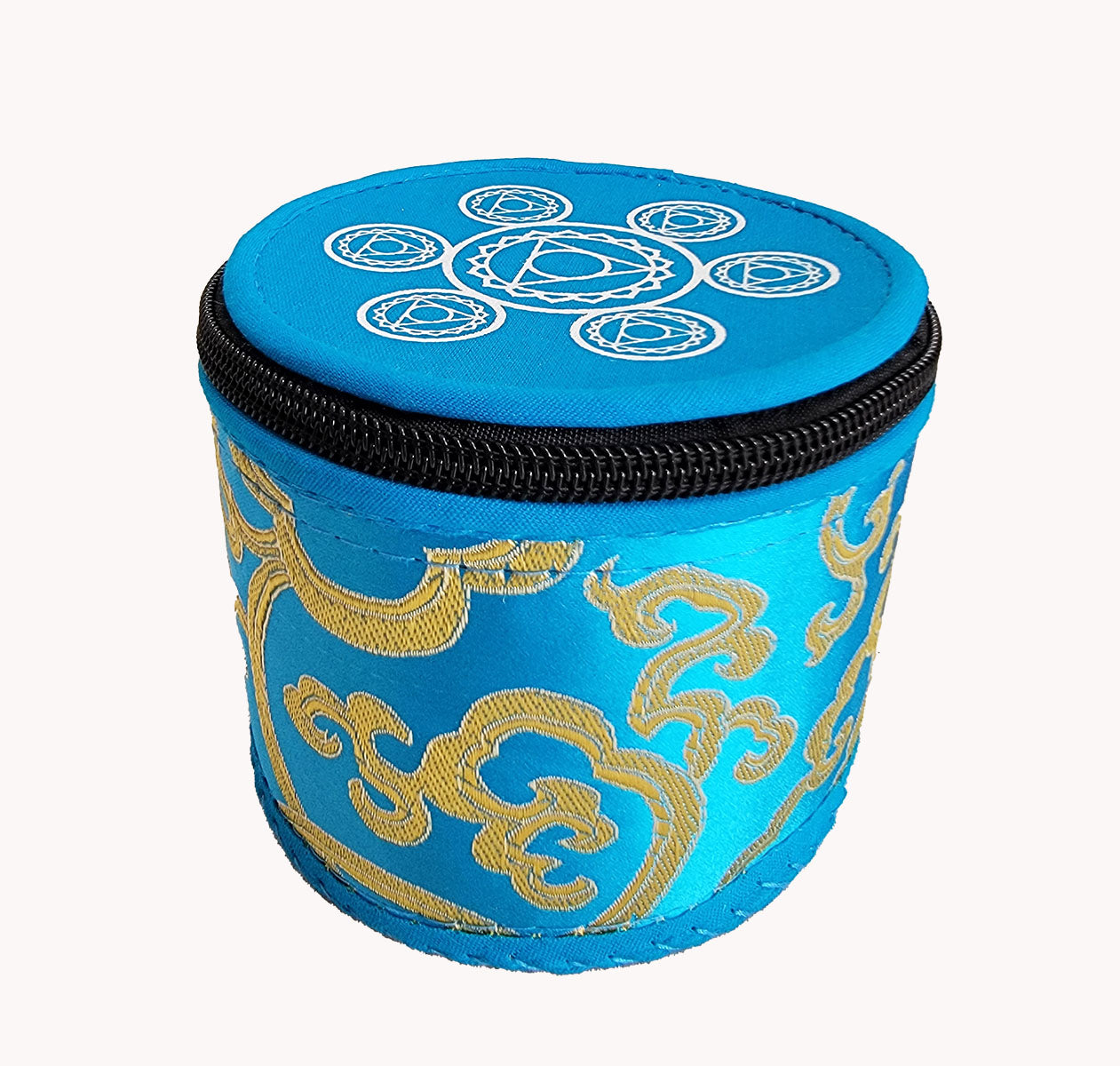 The throat chakra small singing bowl.