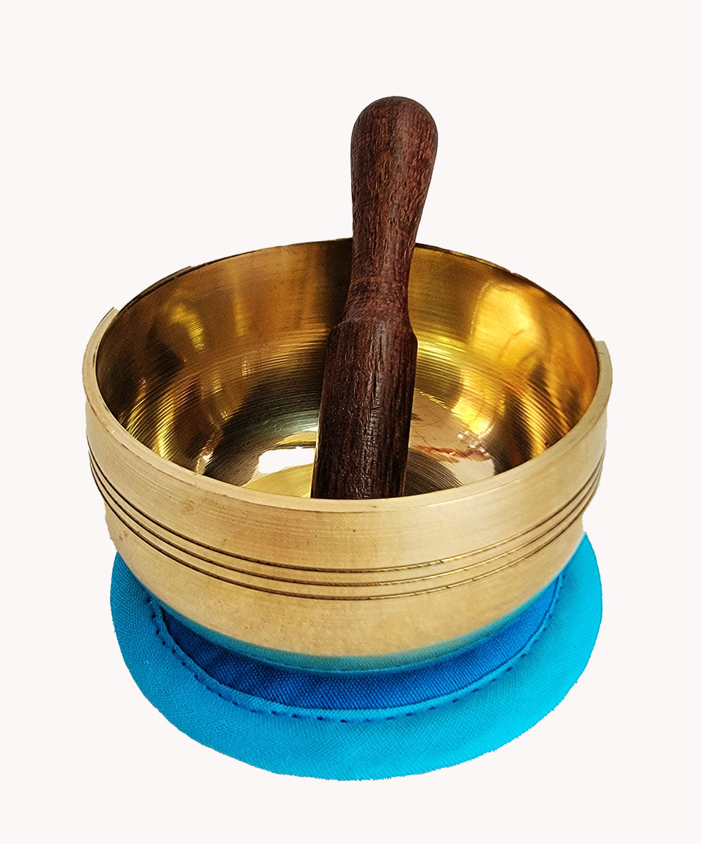 The throat chakra small singing bowl.